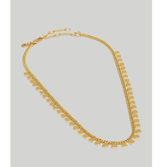 Madewell Mini Geometric Chain Choker Necklace in Gold Plated Brass - Picture 7 of 7